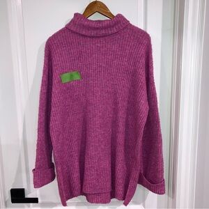 Pink Knit Turtle Neck Sweater - size 1X